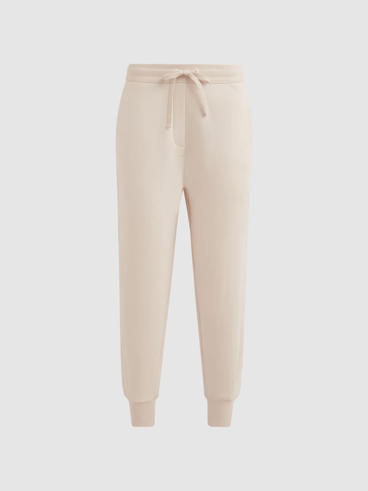 Reiss Ivory Bronte Cotton Drawstring Cuffed Joggers - Image 2 of 4
