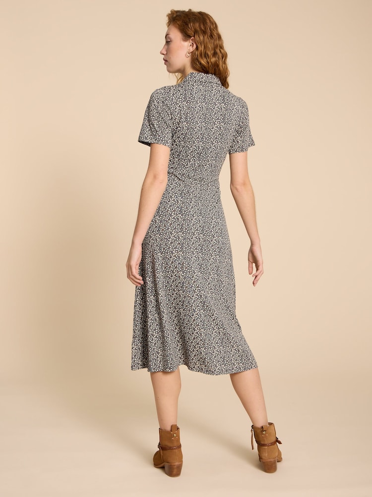 White Stuff Black Rua Jersey Shirt Dress - Image 2 of 7