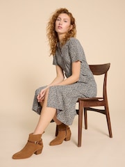 White Stuff Black Rua Jersey Shirt Dress - Image 3 of 7