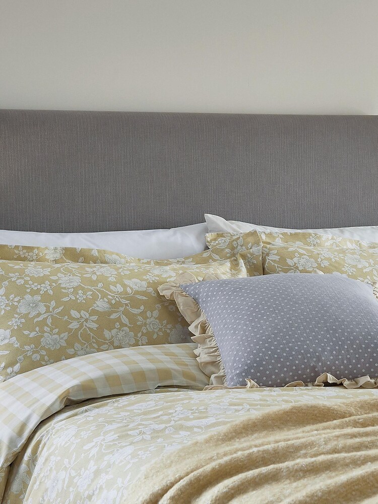 Helena Springfield Yellow Melforde Duvet Cover and Pillowcase Set - Image 1 of 6
