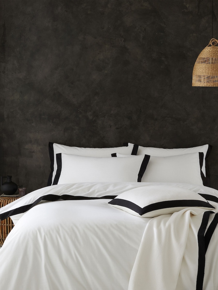 Style Sisters Cream Textured 100% Cotton Duvet Cover Set - Image 1 of 3