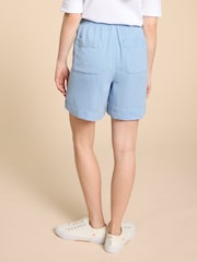White Stuff Blue Elle Linen Blend Shorts - Image 2 of 7