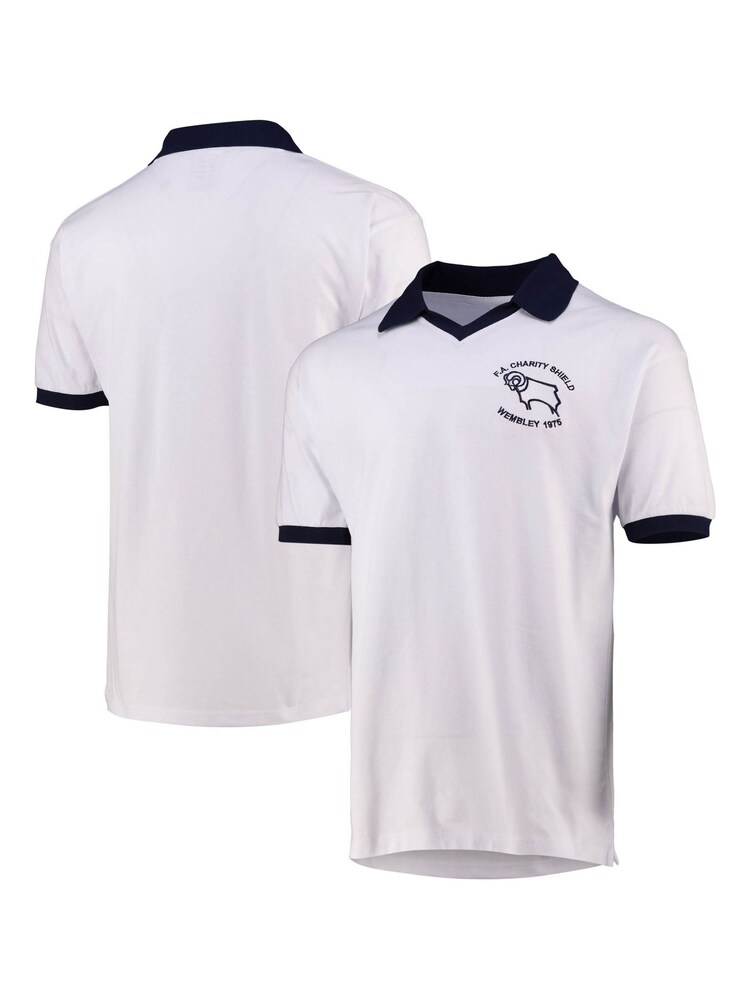 Fanatics Derby County 1975 Charity Shield White Shirt - Image 1 of 3