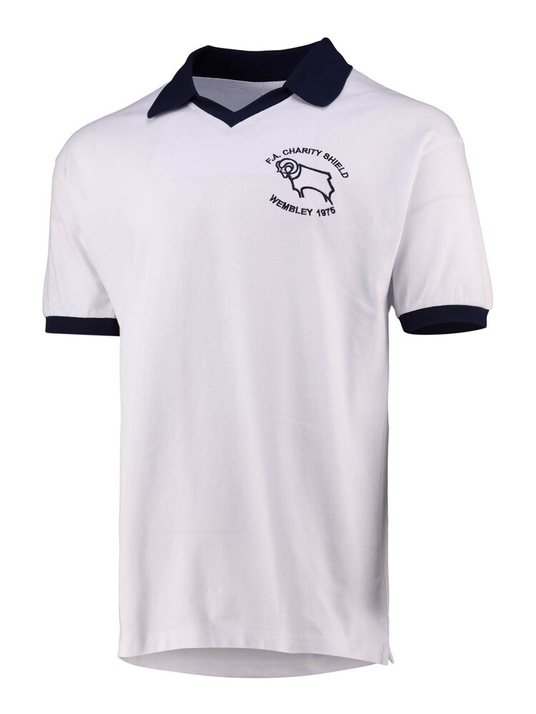 Fanatics Derby County 1975 Charity Shield White Shirt - Image 2 of 3