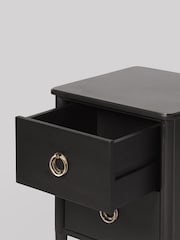 Swoon Black Reyna Mango Wood 2 Drawer Bedside Table - Image 4 of 5