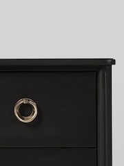 Swoon Black Reyna Mango Wood 2 Drawer Bedside Table - Image 5 of 5