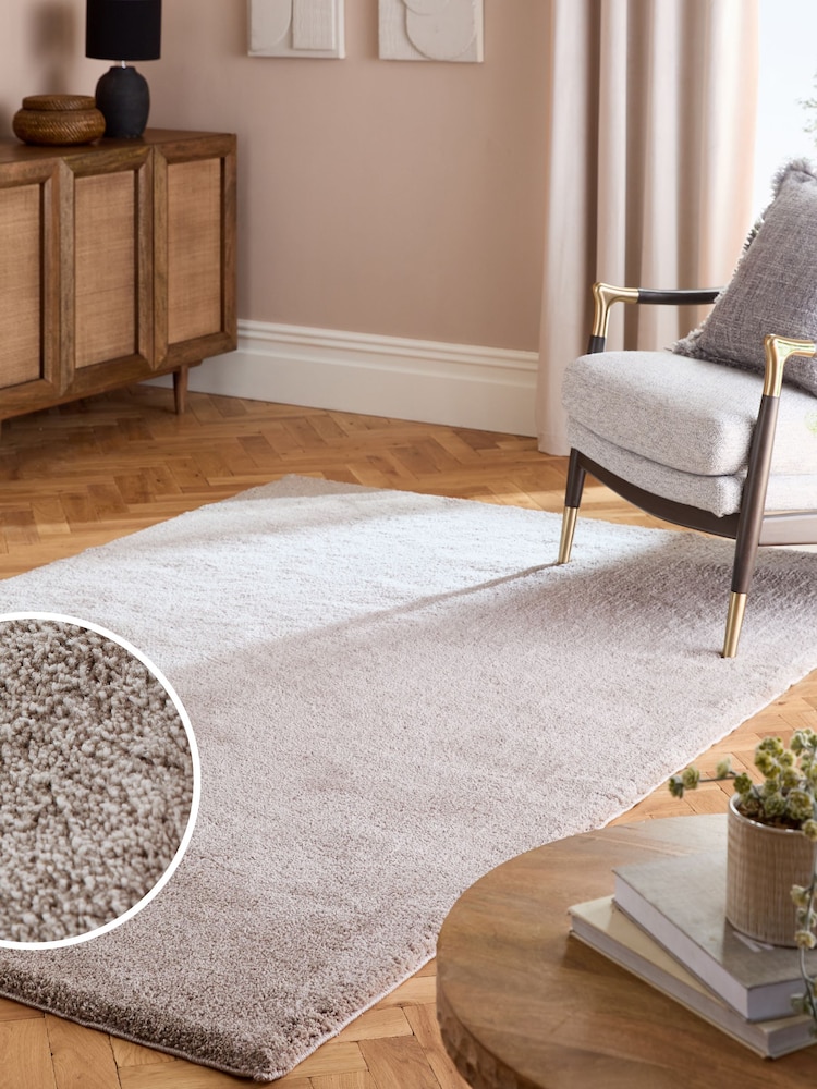 Light Grey Cosy Washable Shaggy Rug - Image 1 of 5