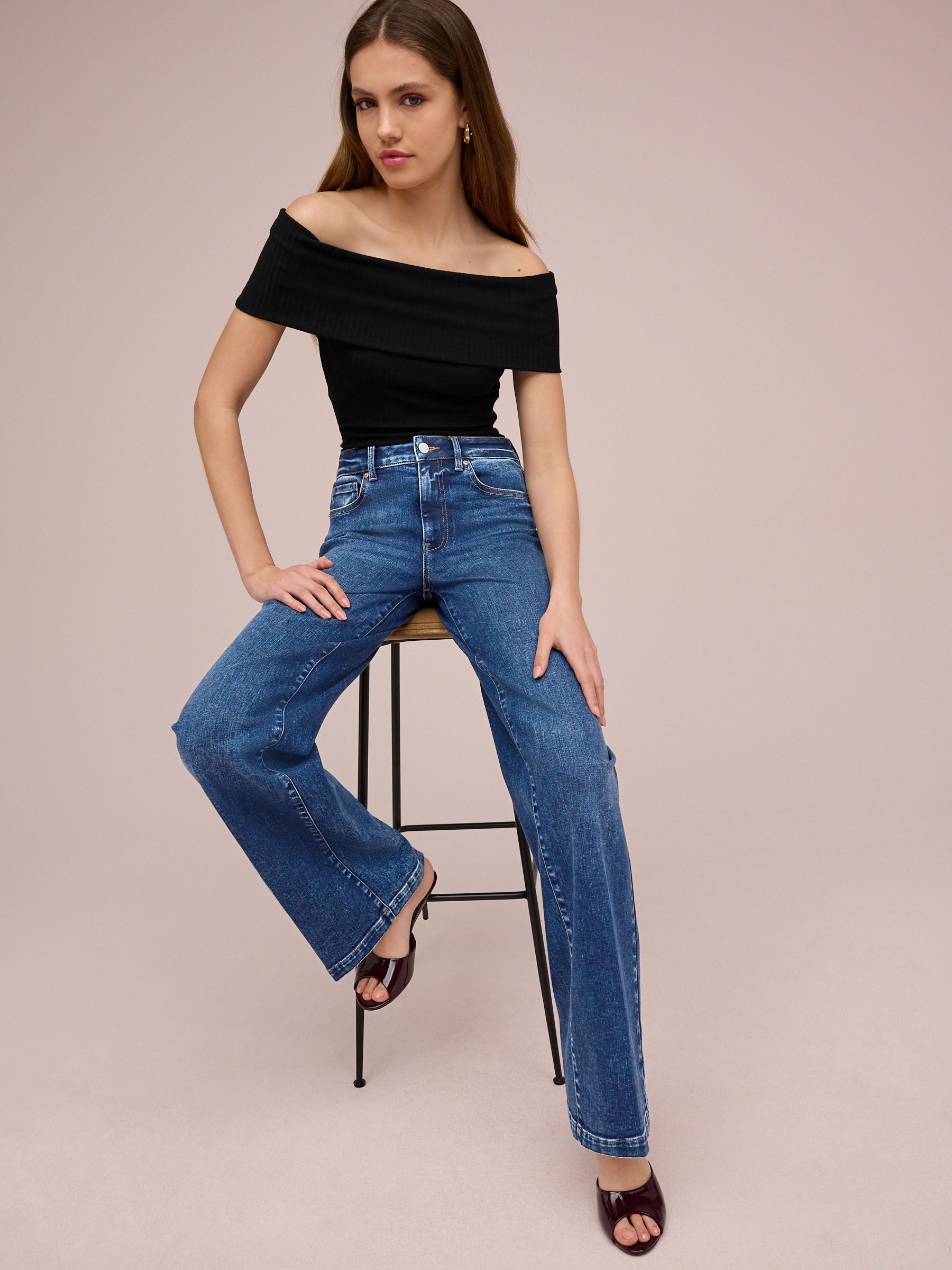 Buy Dark Blue Wide Leg Jeans from Next USA