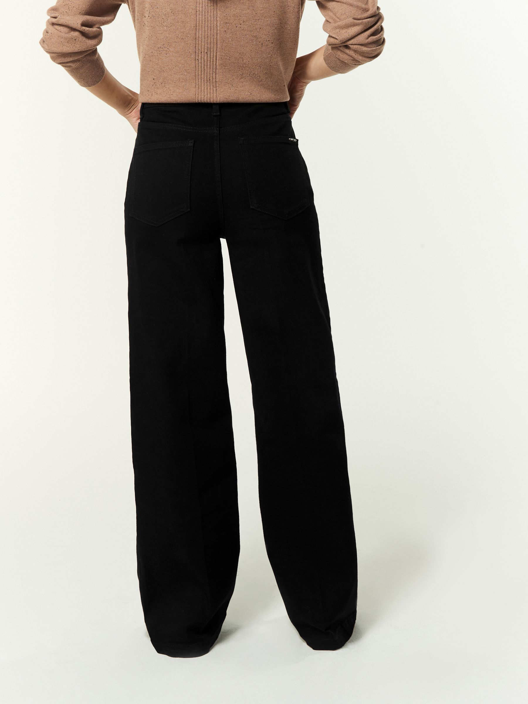 TWILL WIDE LEG JEANS – HYKE ONLINE STORE