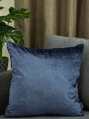 Riva Paoletti Navy Blue Stella Embossed Polyester Filled Cushion - Image 1 of 5