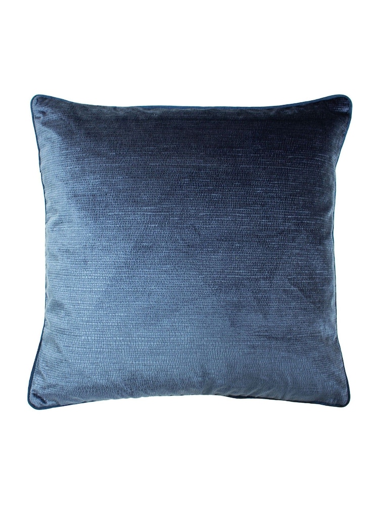 Riva Paoletti Navy Blue Stella Embossed Polyester Filled Cushion - Image 2 of 5