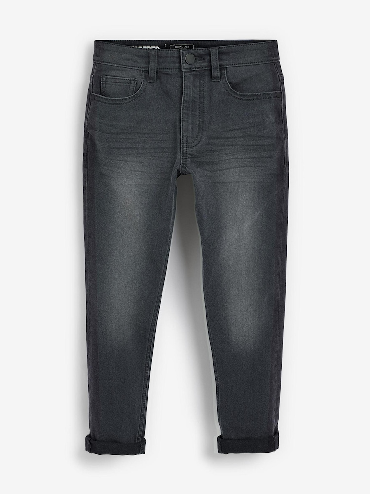 Grey Denim Tapered Fit Cotton Rich Stretch Jeans (3-17yrs) - Image 1 of 4