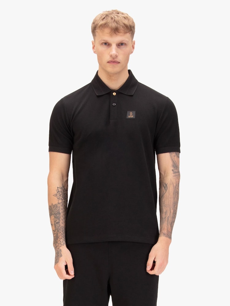Luke 1977 Black Makati Polo Shirt - Image 1 of 8 Luke 1977 Black Makati Polo Shirt - Image 1 of 8