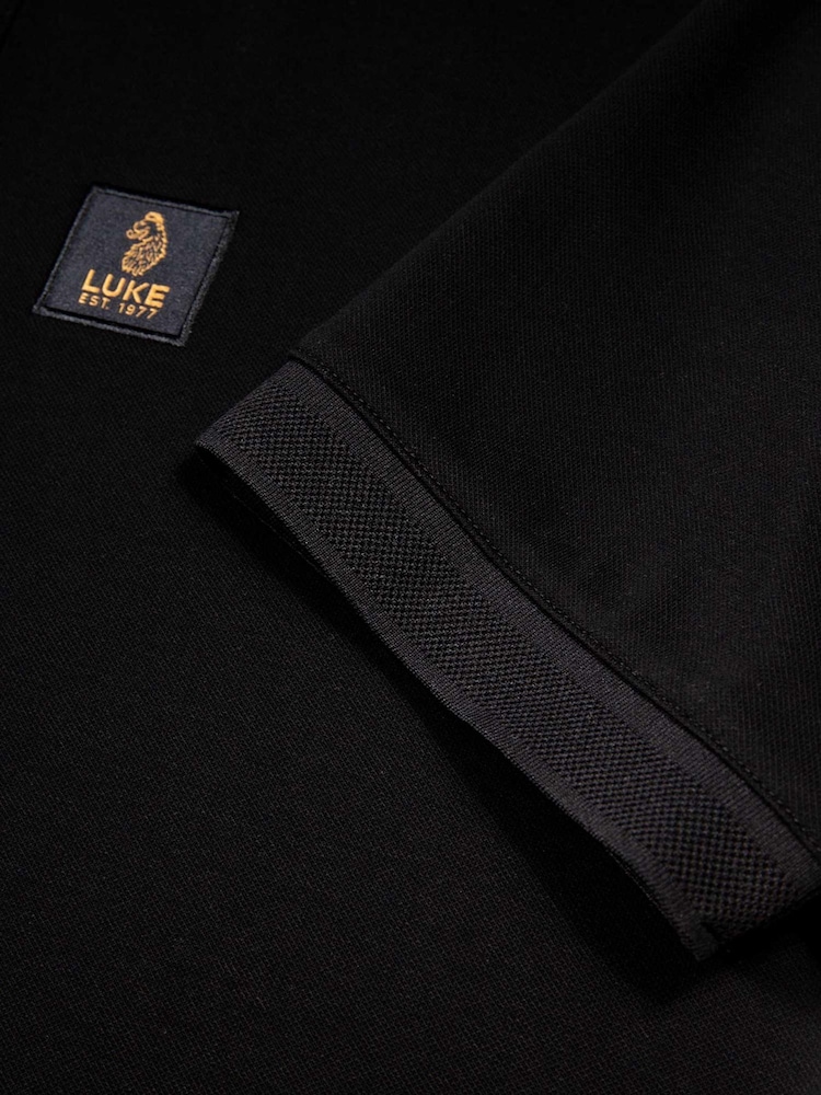 Luke 1977 Black Makati Polo Shirt - Image 8 of 8 Luke 1977 Black Makati Polo Shirt - Image 8 of 8