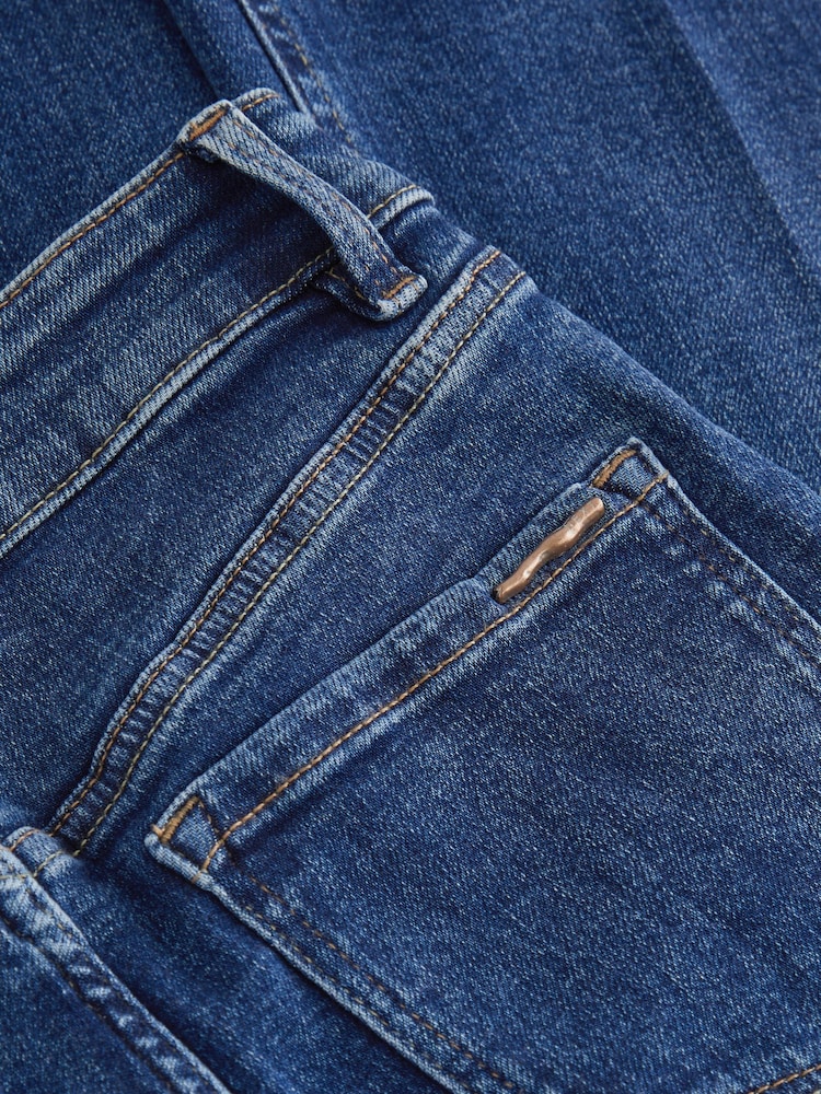 bleu foncé - Jean évasé ultra-doux - Image 6 of 6