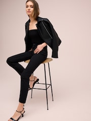 Black Slim Straight Jeans - Image 2 of 6