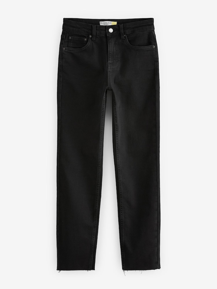 Black Slim Straight Jeans - Image 5 of 6