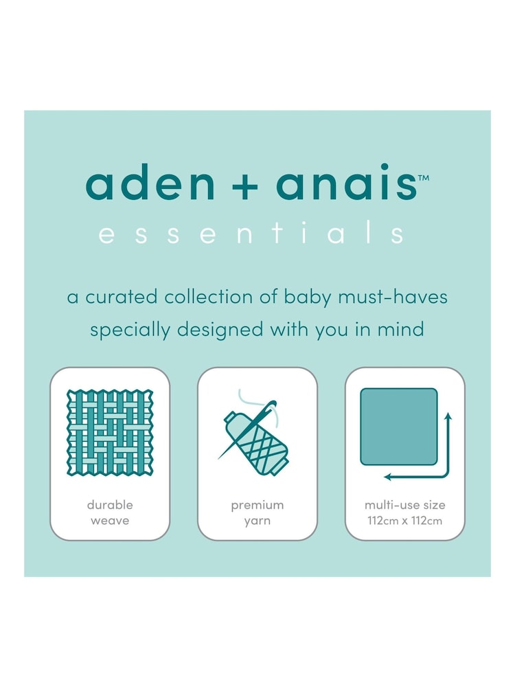 aden + anais™ Essentials Pink Muslin Blanket - Image 4 of 4