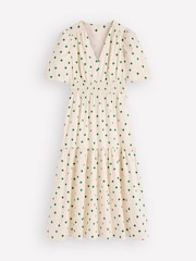 Boden Cream Irene Puff Sleeve Dress - Image 4 of 4