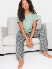 M&Co Blue Wide Leg Top and Trousers Set - Image 1 of 4