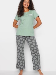 M&Co Blue Wide Leg Top and Trousers Set - Image 2 of 4