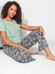 M&Co Blue Wide Leg Top and Trousers Set - Image 4 of 4