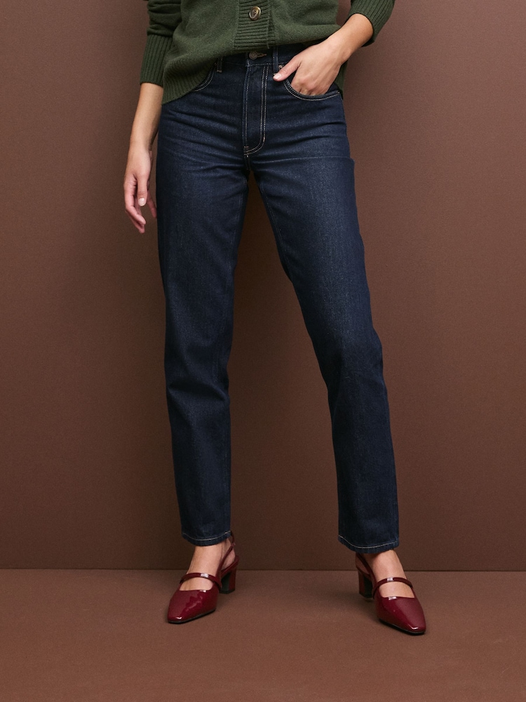 Délavage bleu - 100{Jeans à colonnade à 0 % de coton - Image 3 of 5