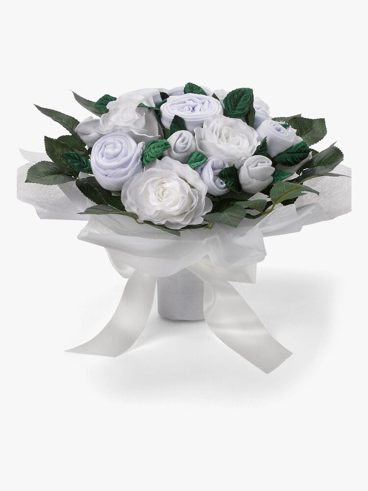 Babyblooms 100% Cotton Luxury White Clothes Bouquet Gift - Image 1 of 6