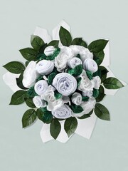Babyblooms 100% Cotton Luxury White Clothes Bouquet Gift - Image 2 of 6