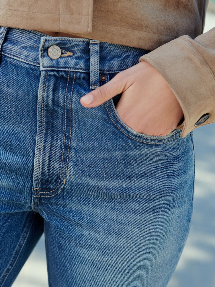 bleu foncé - 100{Jeans à colonnade à 0 % de coton - Image 3 of 5