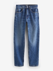 Dunkelblau - 100% Cotton Column Mom Jeans - Bild 4 von 6