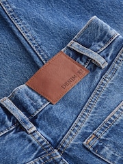 Dunkelblau - 100% Cotton Column Mom Jeans - Bild 5 von 6