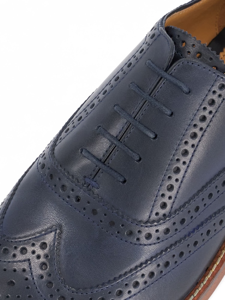 Bleu - Dune London Sadwell Brogues - Image 5 sur 5