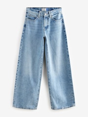 Mid Blue Rigid Wide Leg 100% Cotton Jeans - Image 7 of 9