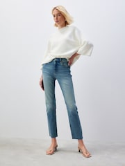 Green Tinted Slim Straight Jeans - Image 1 of 4