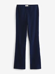 Dark Blue Denim Jersey Flare Leggings - Image 5 of 6