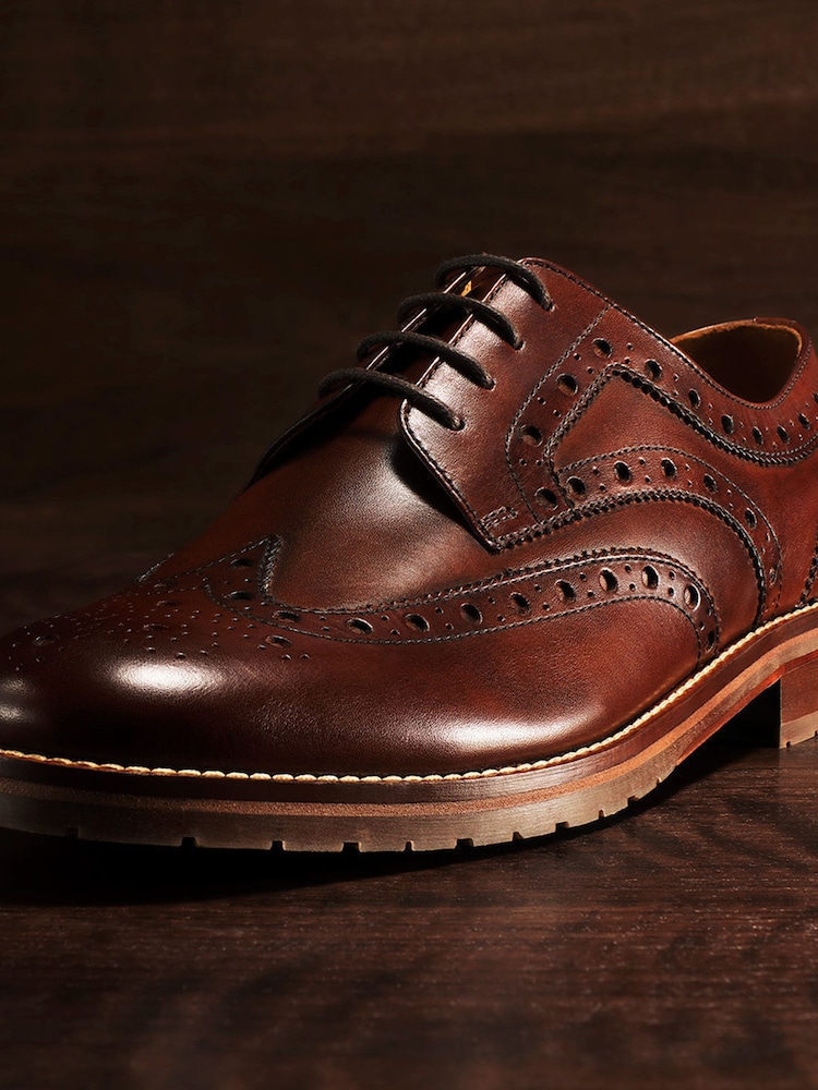 Dune London Brown Simbar Brogues - Image 6 of 6 Dune London Brown Simbar Brogues - Image 6 of 6