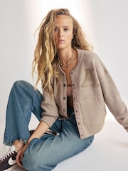 Green Tinted Rigid Wide Leg 100% Cotton Jeans - Image 4 of 5