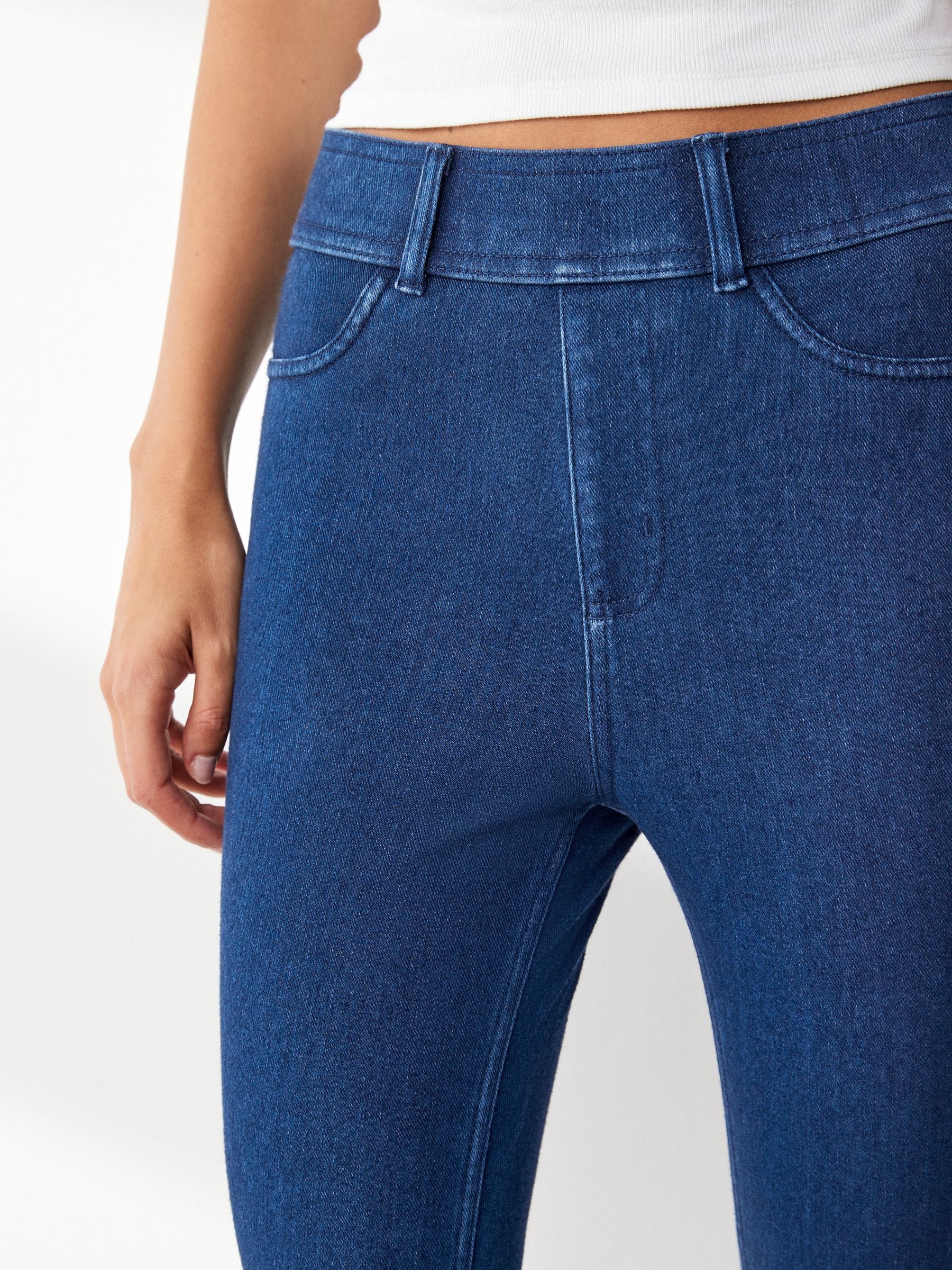 Buy Dark Blue Jersey Denim Leggings from Next USA Buy Dark Blue Jersey Denim Leggings from Next USA