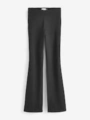 Black Denim Jersey Flare Leggings - Image 6 of 7