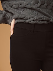 Black Jersey Denim Leggings - Image 4 of 6