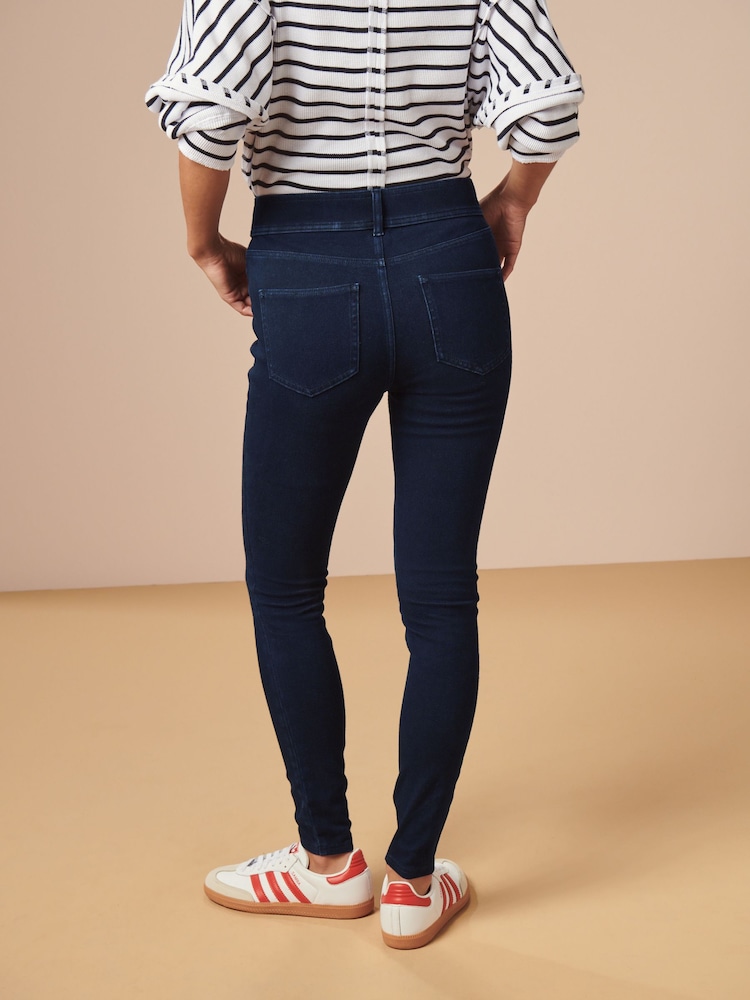 Blauw met wassing - Legging van jersey-denim - Image 3 of 6