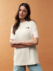 The North Face White Oversized Simple Dome 100% Cotton T-Shirt - Image 1 of 5