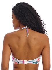 Freya Palm Paradise Underwire Bandeau White Bikini Top - Image 6 of 9