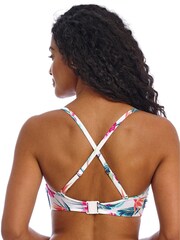 Freya Palm Paradise Underwire Bandeau White Bikini Top - Image 8 of 9