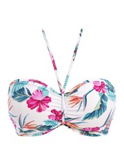 Freya Palm Paradise Underwire Bandeau White Bikini Top - Image 9 of 9