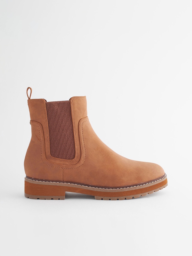 Tan Brown Regular/Wide Fit Forever Comfort® Chelsea Ankle Boots - Image 2 of 7