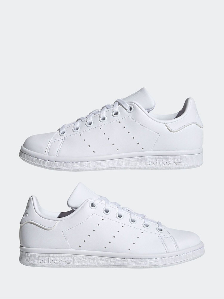 adidas Originals White Junior Stan Smith Trainers - Image 3 of 8