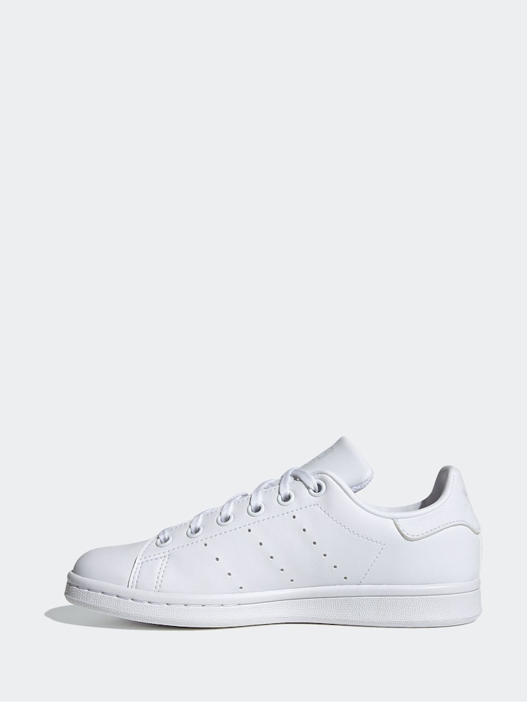 adidas Originals White Junior Stan Smith Trainers - Image 6 of 8