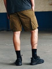 Fashion Cargo Khaki Green Utility Swim Shorts - Image 3 of 11
